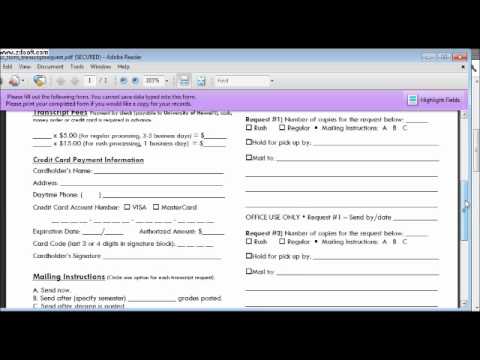 transcript request form youtube jntu transcripts form