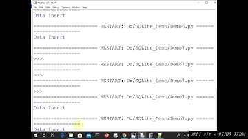 Database connectivity in python through Sqlite in hindi part 8