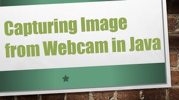 Capturing Image from Webcam in Java