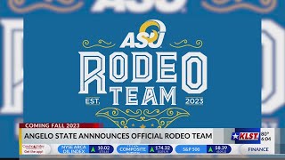 Angelo State Announces Official Rodeo Team