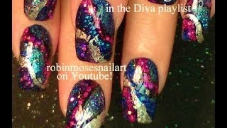 Glitter Bling Nail Art Designs Tutorial