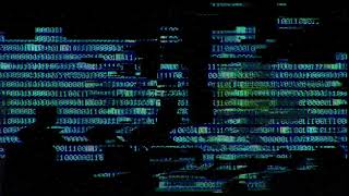 4k Digital Glitch Binary Codes Scanlines / 4k footage / Digital Glitch