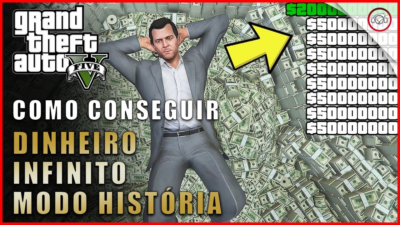 Dinheiro Infinito MODO HISTÓRIA GTA V  Como Ficar Milionário no GTA 5  Offine ( Sem Programas ) 