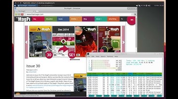 Browsing the web on a slightly overclocked Raspberry Pi 2 running Xubuntu