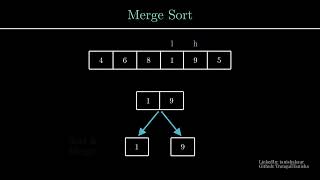 Merge Sort Algorithm | Divide and Conquer Strategy | Iterative Visualization in Manim