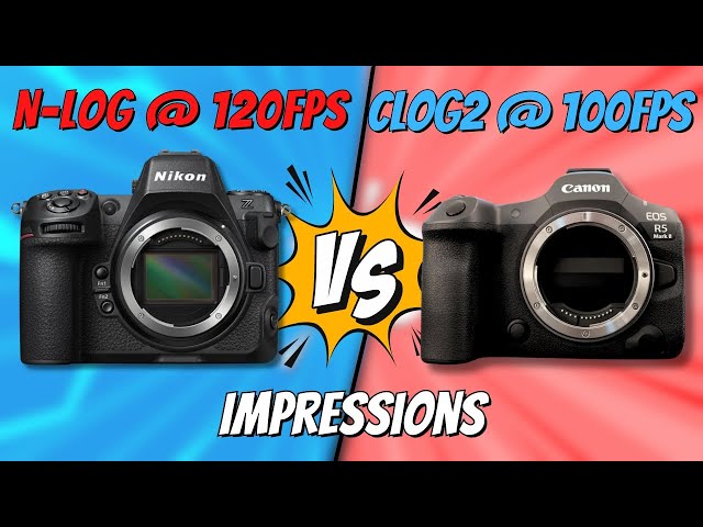 Canon R5ii Clog2 vs Nikon Z8 N-log Z8 - High Framerate Video