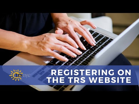 Registering on the TRS Website