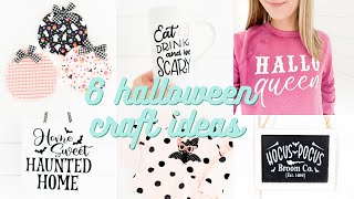 6 Halloween Craft Ideas 2021 : Flocked Iron On Sweatshirt, Vinyl Wood Sign, Applique Sweatshirt screenshot 4