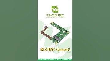 M.2 HAT+ Compact,Official Pi M.2 NVMe Adapter,Single-Lane PCIe 2.0 (500MB/s)#waveshare #raspberrypi5