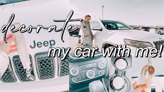 DECORATE MY CAR WITH ME 2022! | cleaning, organizing, + making it aesthetic!