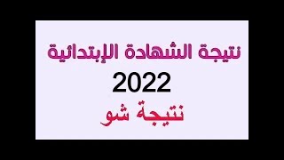 نتيجة الشهادة الابتدائية 2022 برقم الجلوس لكل محافظة نتيجة الصف السادس الابتدائي