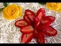 Como hacer una Flor con Fresas