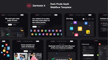 Darkweb X - Dark Mode SaaS Webflow Template | BRIX Templates