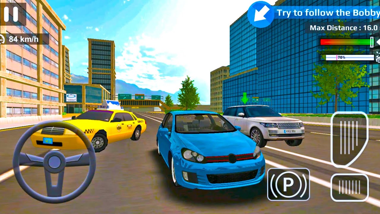 Crime City Car Driving Simulator - Driving Volkswagen Golf in City  - Android Gameplay FHD