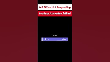Product activation failed | Ms Office 2016 not responding | #excel #officeexcel #msoffice