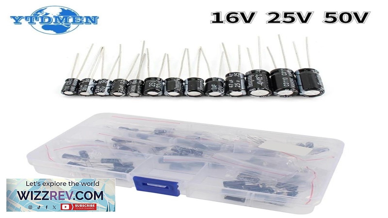 120pcs Electrolytic Capacitor 16V 25V 50V Aluminum Electrolytic Capacitor Kit 12 Values