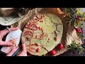 Watercolor painting on plaster  #2🌿 Full painting process