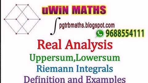 Real analysis-Uppersum - Lowersum and Riemann integrals