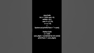 Find Sum of Digits in Java & Python | Real Coding Interview Question #short #coding #trending #like