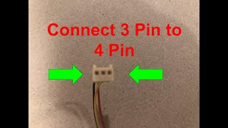 How to connect a 3 pin CPU fan to a 4 pin connector - YouTube