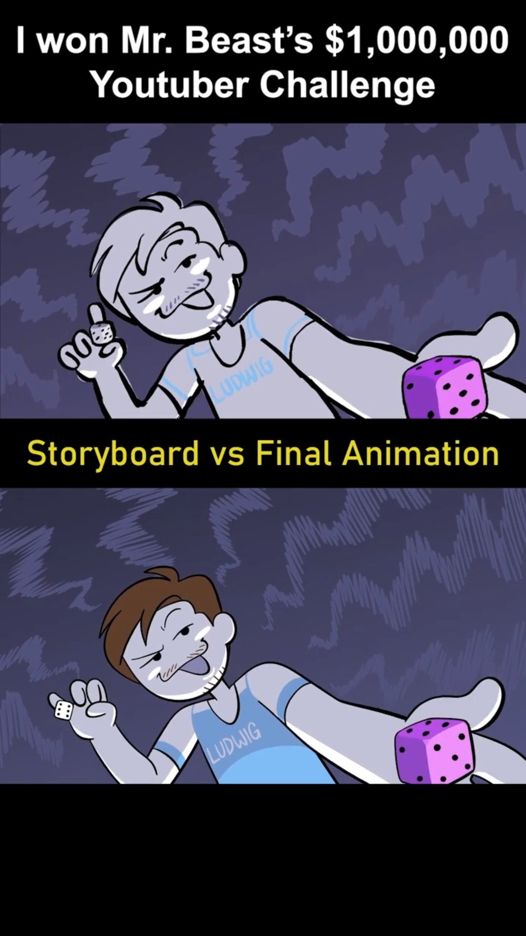 Storyboard vs Animation: Mr. Beast Cube (shot 5)