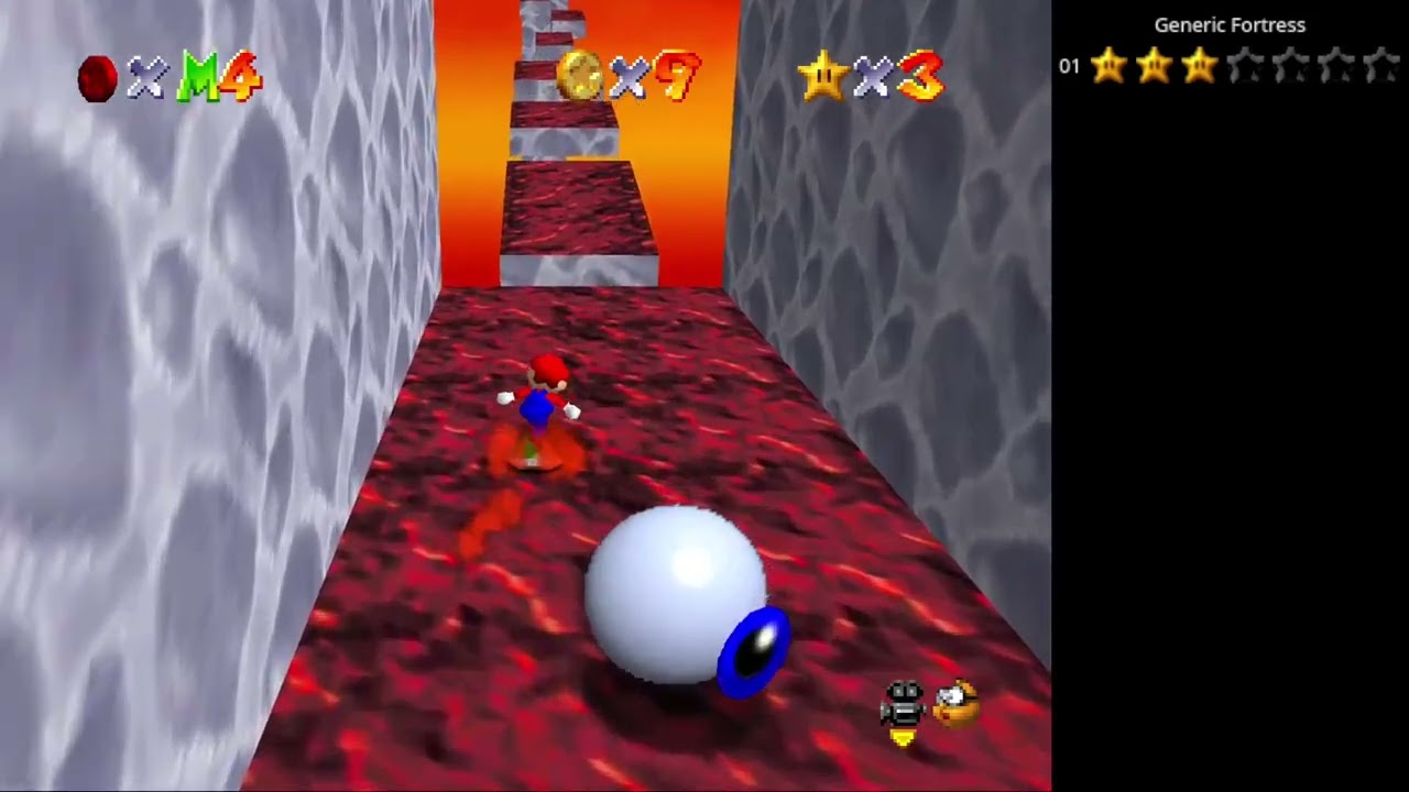Another Generic Kaizo Level (SM64 romhack) - All stars (Savestateless)
