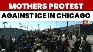 Anti- ICE Protests In Chicago: Mothers Protest Outside Detention Centre After ICE Raid On Daycare