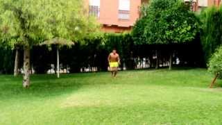 Double backflip combos on grass