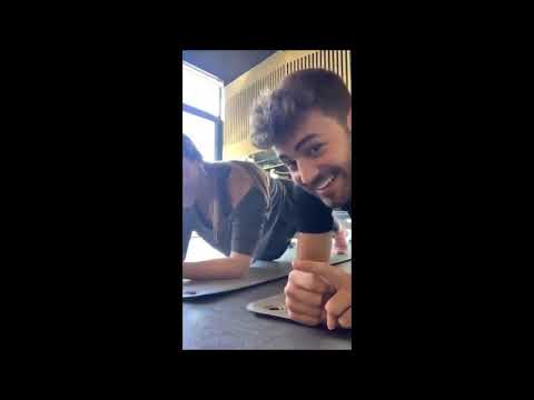 Stories de Agoney haciendo ejercicio con Mamen y preparando nueva música 20-3-19