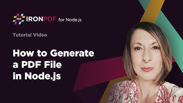 How to Generate a PDF File in Node.js | IronPDF