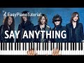 Say anything x japan  piano tutorial  free sheet music