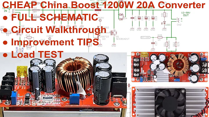 Cheap China 1200W 20A Boost DC-DC Converter; Full Schematic,Walk trough,Tips and Test