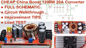 Cheap China 1200W 20A Boost DC-DC Converter; Full Schematic,Walk trough,Tips and Test