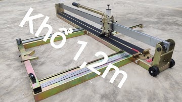 Bàn cắt gạch men khổ 1,2m một trục màu đồng | Dụng cụ xây dựng