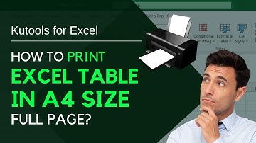 Kutools For Excel : How to print excel sheet in A4 size full page?