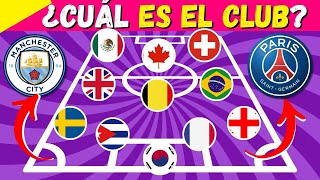 Adivina el Club de fútbol por el País de los jugadores ⚽ Adivina el equipo  Quiz de Fútbol