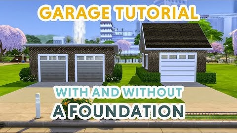 HOW TO BUILD A GARAGE IN THE SIMS 4 WITH AND WITHOUT A FOUNDATION (2 WAYS) || The Sims 4: Tutorial