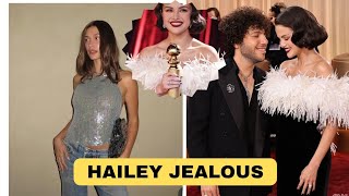 Hailey Bieber Jealous reaction of Selena Gomez winning the best actress at Golden Globe 2026