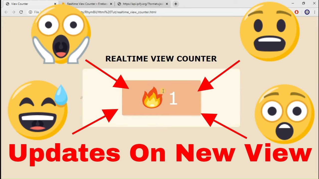 How to Make a Realtime View Counter using JavaScript and Firebase