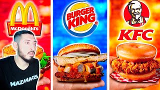 MAZANAKIS СМОТРИТ ПОВТОРИЛ САМЫЕ РЕДКИЕ БУРГЕРЫ В МИРЕ McDonald’s/Burger King/KFC|Реакция на Ванзая|