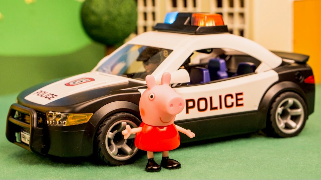 Peppa Pig School rides in Police Car peppa pig english episode YouTube