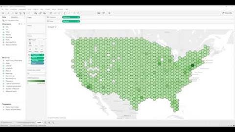 US Population Density Map using Tableau.