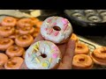 Donas 🍩 en Máquina de donas con harina de caja preparada de fresa 🍓 video en vivo