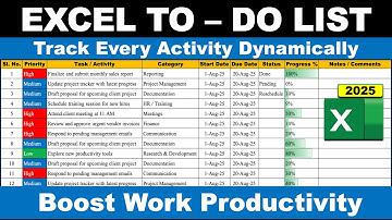 Boost Your Productivity with This Excel To Do List