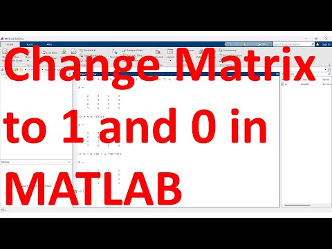 How to change the values of an Matrix (or array) to 1 & 0 for positive & negative values in MATLAB?