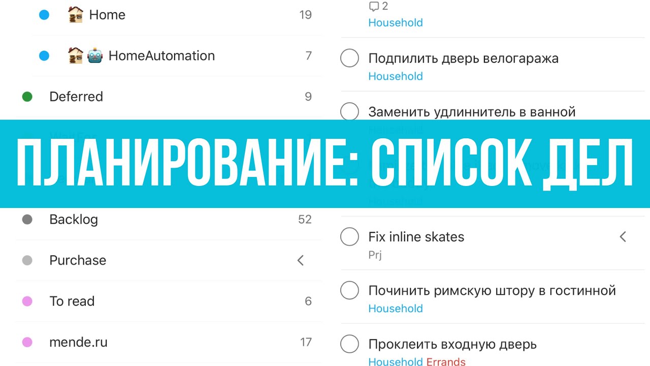 Как вести список дел? (с примерами) Организация жизни Часть 2