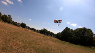 Silverlit X Flying Club twin engine biplane BRIEF FLIGHT test the new GoPro