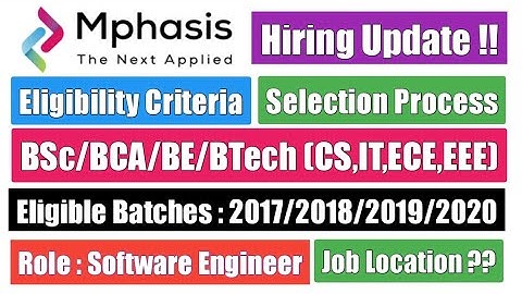 Mphasis Exam Pattern  | Mphasis Eligibility Criteria | Selection Process | Smart Learning