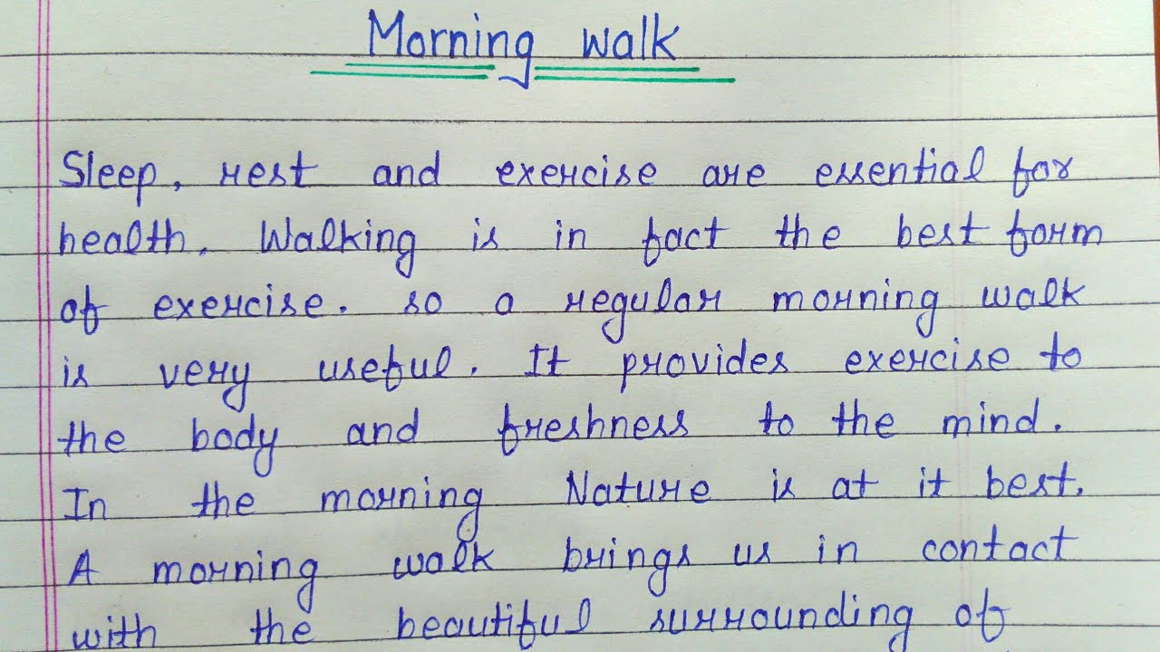 Short essay on morning walk in english || Morning walk essay - YouTube