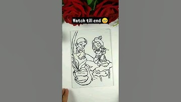 Radha Krishna Glass Painting 😊 | Krishna Glass Painting | #shorts #trending #glasspainting